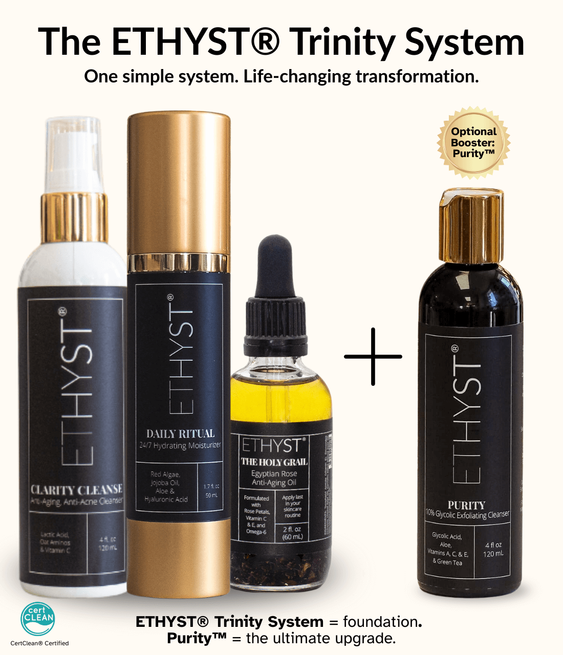 Biological Skincare System - Trinity 3-Step Routine, Cleanest Skincare Brand