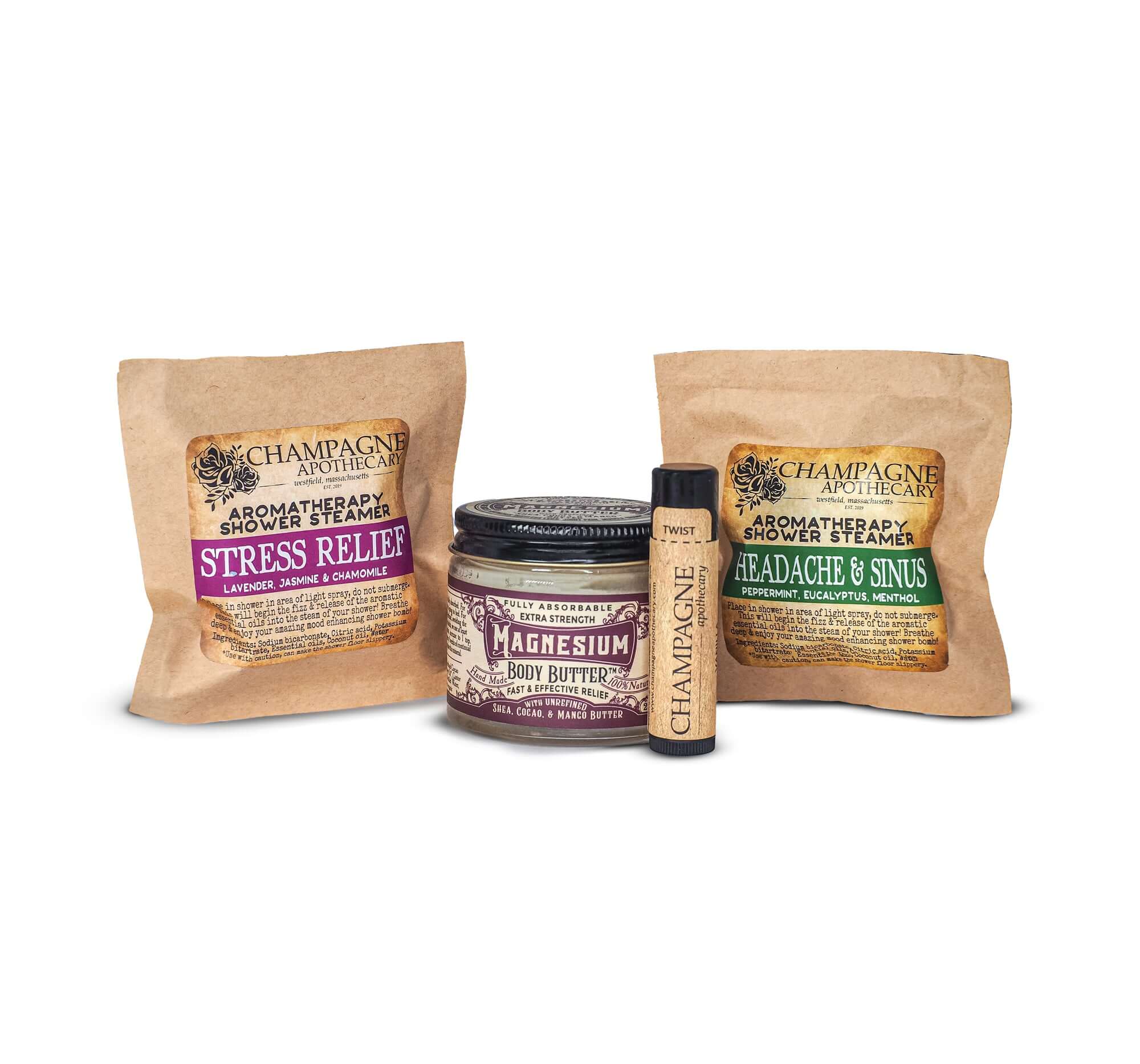 Sleep Support System - Magnesium Butter, Steamers & Lip Balm, non toxic skincare, nourishing
